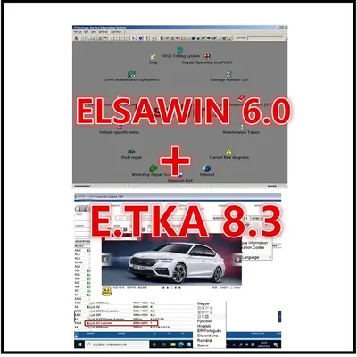 2024 Newest Elsawin 6.0 E T/ K 8 .3 Electronic Parts Catalogue Elsa win 6.0 For V-W For A-udi Auto
