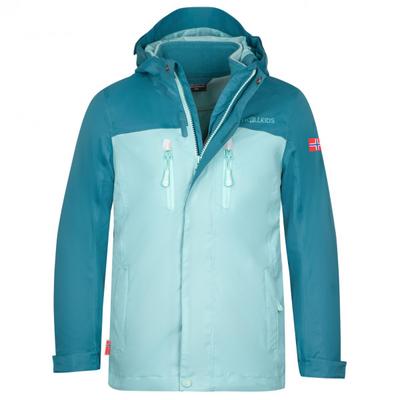 Trollkids - Girl's Bryggen 3in1 Jacket - Doppeljacke Gr 128 türkis/blau Image