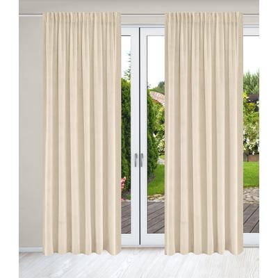 Vorhang "SAMT" Gr. 3, beige (champagner), B:140cm H:225cm, Polyester, GUIDO MARIA KRETSCHMER HOME & LIVING, Gardinen, Samtoptik, mit Multifunktionsband Image