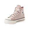 Sneaker CONVERSE "CHUCK TAYLOR ALL STAR LIFT PLATFORM GLITTER", Gr. 37, rosa (dusty cinder, egret, schwarz), Textil, sportlich, Schuhe