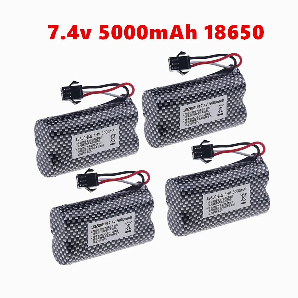 7.4V 5000mah Caricabatteria MN82 Batteria per auto telecomandata MN128 MN78 LC79 per orologio Gesto Rilevamento Twisted RC acrobatico auto SM3p