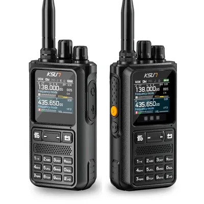 KSUN UV110D Walkie Talkie Long Range Portable Professional VHF UHF Radio Station AM FM Ham Amateur Communication Radio Scanner
