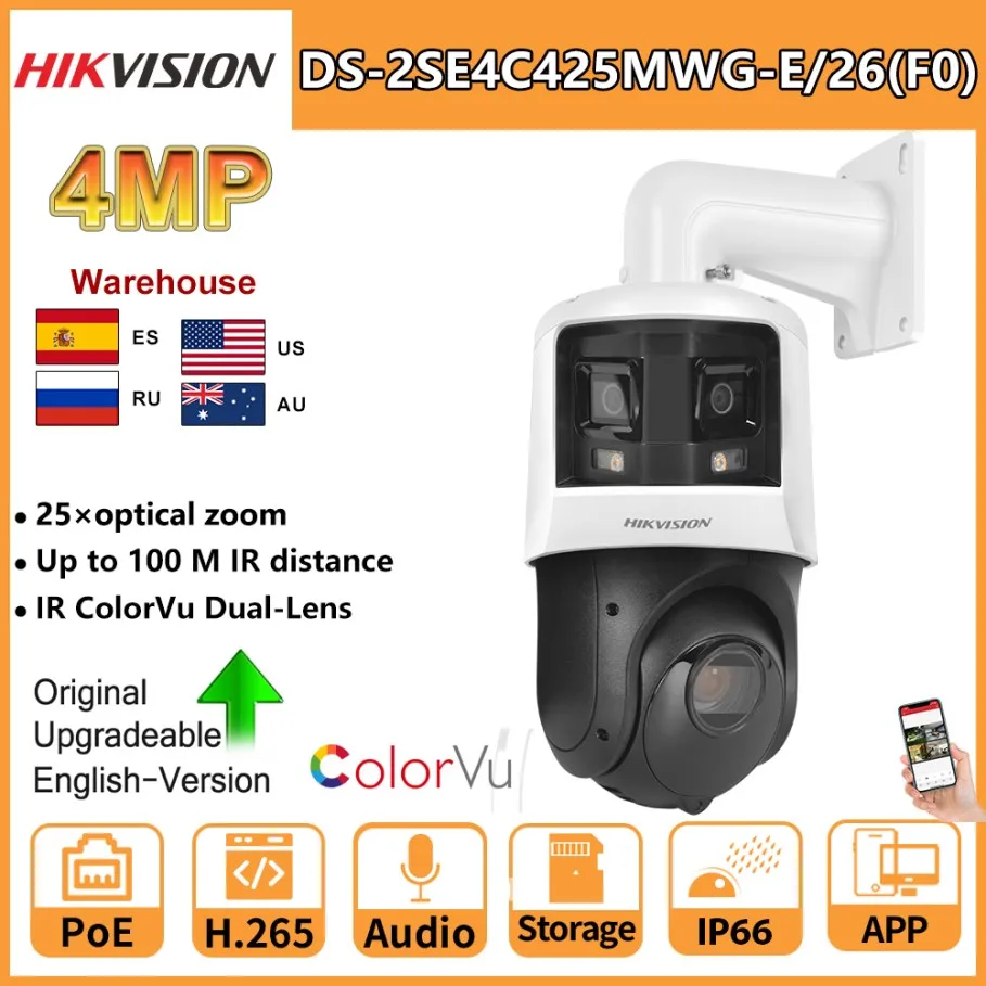 Hikvision PTZ-Kamera DS-2SE4C425MWG-E/26(F0) 4-Zoll TandemVu 6+4MP 25X Bunte & IR-Panorama & PTZ-Kamera Videoüberwachung Image