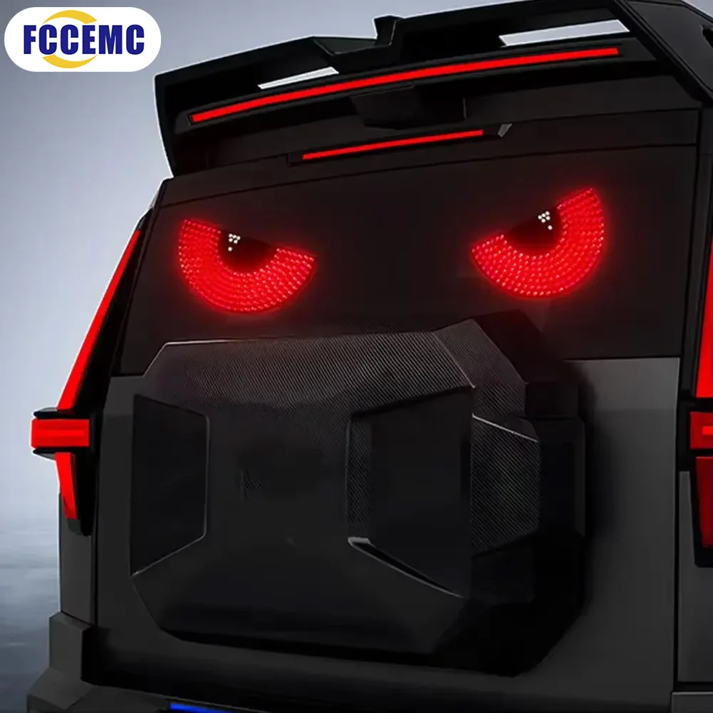 2 stücke Auto Ausdruck Strobe Warnung Licht Windschutzscheibe Interessante Devil's Eye Led Atmosphäre Licht USB Dekorative Umgebungs Lampe Image