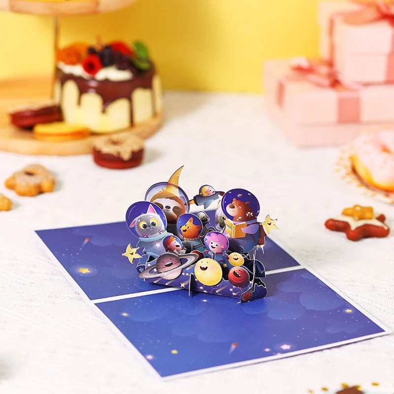 Alles Gute zum Geburtstag Karte 3d Raum Zoo Geburtstag Pop-up-Karte Gruß karte beste Geburtstags geschenk für Familie Ehemann Frau Paar Freunde Image