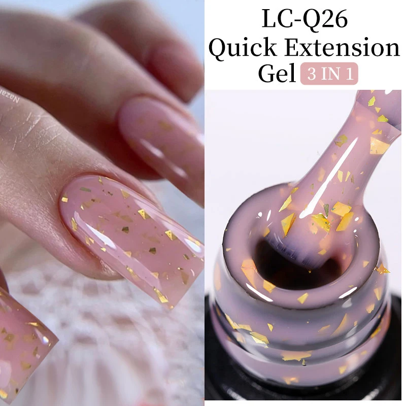 LILYCUTE 7ML Nude Pink Quick Extension Gel Nagellack Milky Clear Sturcture Hard Enhanced Construction Gel Nail Art Maniküre