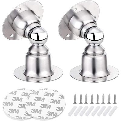 Csparkv - 2 Stück magnetischer Türstopper, Türstopper aus Edelstahl mit doppelseitigem 3M-Klebeband Image