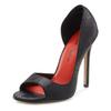 High-Heel-Sandalette "Peeptoe Pumps mit hohem Absatz", Damen, Gr. 41, schwarz, Obermaterial: 100% Polyurethan. Futter: 100% Polyurethan. Decksohle: 100% Lederimitat. Laufsohle: 100% Synthetik, LASCANA BELLE AFFAIRE, animal-print, sexy, Schuhe...