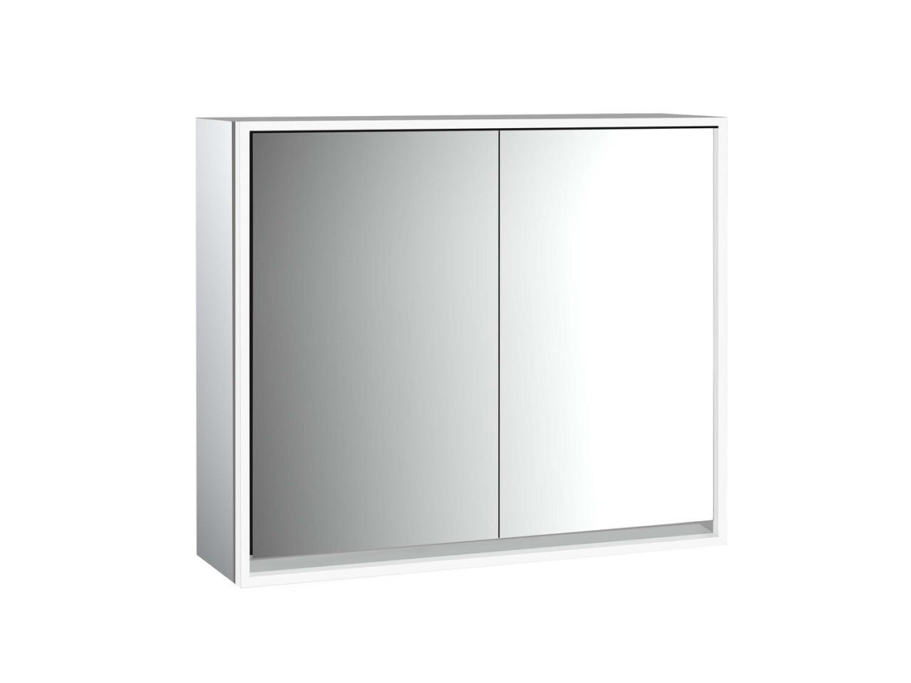 emco LED-Lichtspiegelschrank Loft Aufputz, 800 mm, 2-türig Rückwand weiß, 979806106 979806106 Image