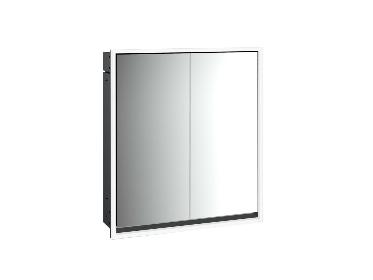 emco LED-Lichtspiegelschrank Loft Unterputz, 600 mm, 2-türig schwarz, 979813305 979813305 Image