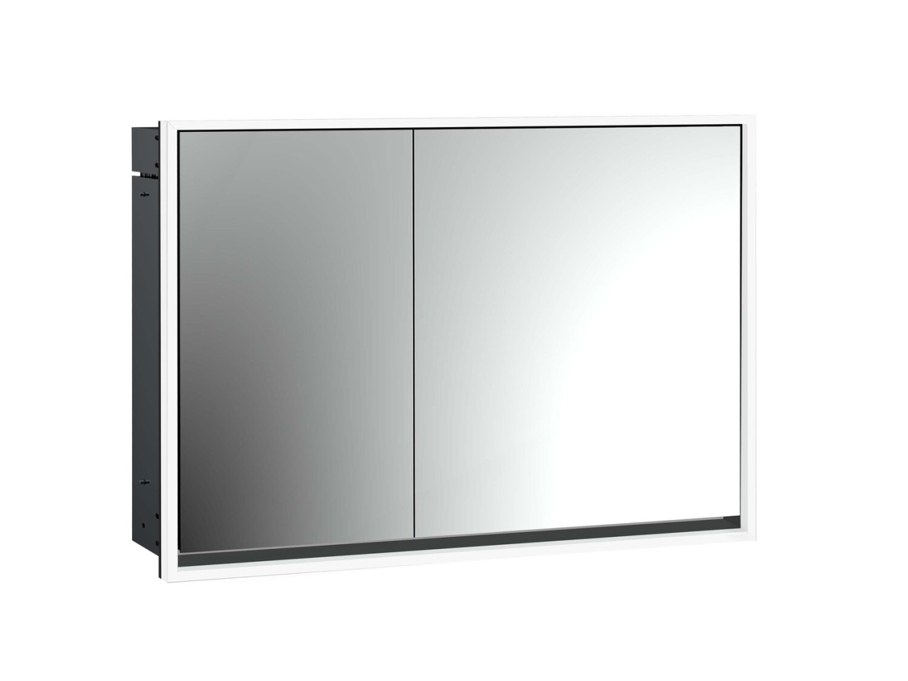 emco LED-Lichtspiegelschrank Loft Unterputz, 1000 mm, breite Tür rechts schwarz, 979813315 979813315 Image