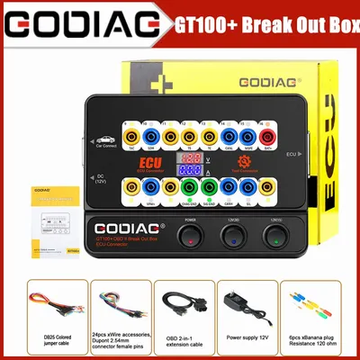 GODIAG GT100+ GT100 Pro OBDII Breakout Box with Electronic Current Display ECU Connection OBDII