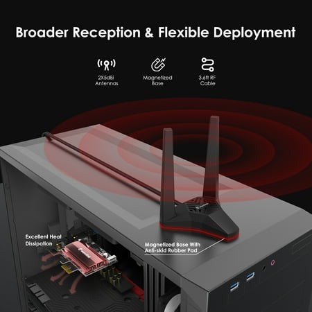 Wavlink WiFi 6 AX 3000 PCIe WiFi Adapter with Bluetooth5.2 Support Windows 10 64bit