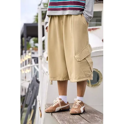 BDG Dallas Cropped Cargo Trousers - Stone S at Urban Outfitters
