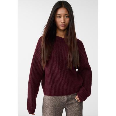 Stradivarius Oversize sweater Burgundy L