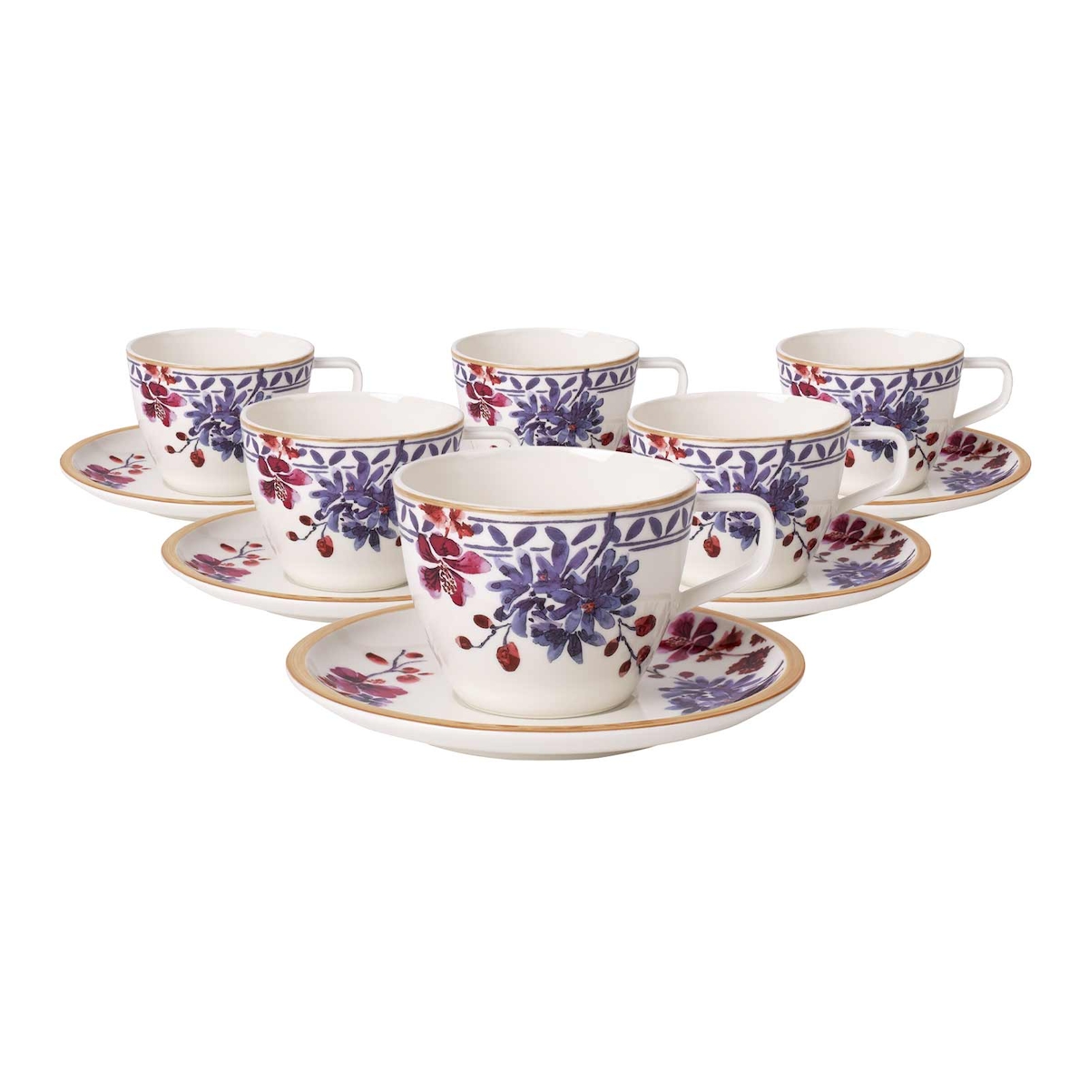 Villeroy & Boch Artesano Provençal Lavendel Kaffeetasse mit Untertasse 6er Set Image