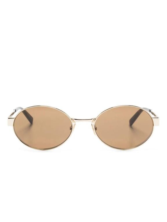 692 Oval-Frame Sunglasses - Natural - Saint Laurent Sunglasses