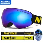 Occhiali da sci da snowboard per uomo Donna Protezione UV400 Occhiali da sci antiappannamento Maschera da sci Occhiali da neve per il viso grande Occhiali da sci