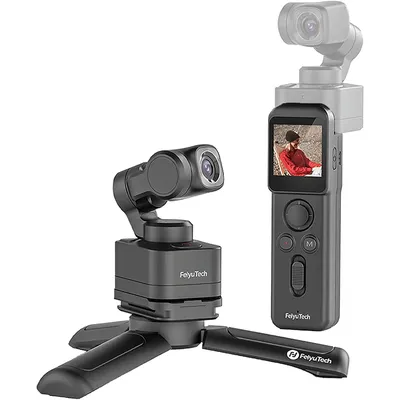 FeiyuTech Feiyu Pocket 3 Kit kabellose, abnehmbare 3-Achsen-Stabilisator-Gimbal-Kamera, 4K60fps-Aufnahmen, magnetisch, überall anbringen, schnelle KI-Verfolgung, folgen mit App-Steuerung