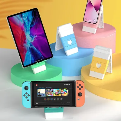 Für Funda Nintendo Switch Lite Ständer, faltbare Halterung mit 9-Spielkarten-Aufbewahrung für Image