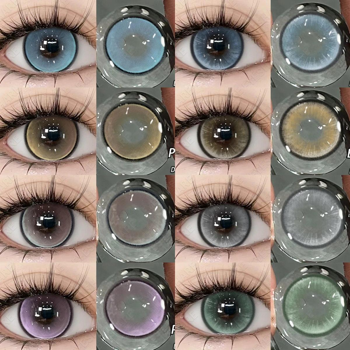 EYESHARE 1 Paar natürliche Farbkontaktlinsen, koreanische braune Linsen, Beauty Fashion, graue Linse, blaue Linsen mit hochwertiger Linse Image