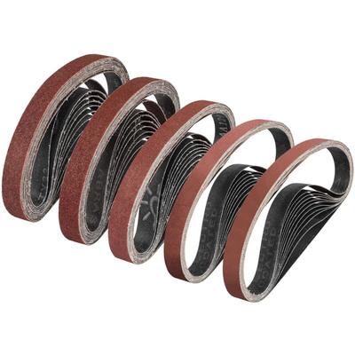 5er-Pack 20 x 520 mm Schleifbänder, Körnung 60/80/120/240/400, für Bandschleifer, ideal für Holz Image