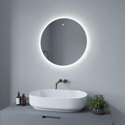 Led Badspiegel Rund Spiegel mit Beleuchtung Badezimmerspiegel Dimmbar 60 cm ir Sensor Anti-Fog Image