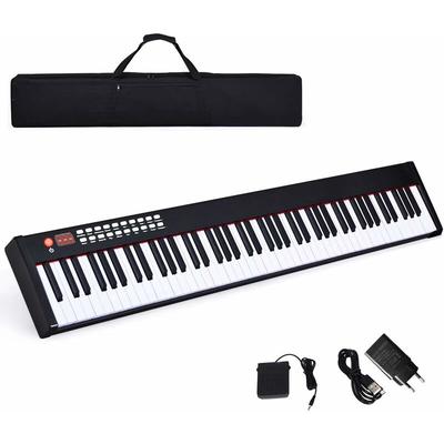 Costway - Digitales Piano Keyboard, elektronisches Klavier Keyboard mit Tragetasche, Musikgeschenke