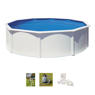 Rundpool GRE "FIDJI inkl. Zubehör", weiß, H:120cm Ø:460cm, Schwimmbecken, Höhe: 120 cm, in versch. Größen erhältlich Image