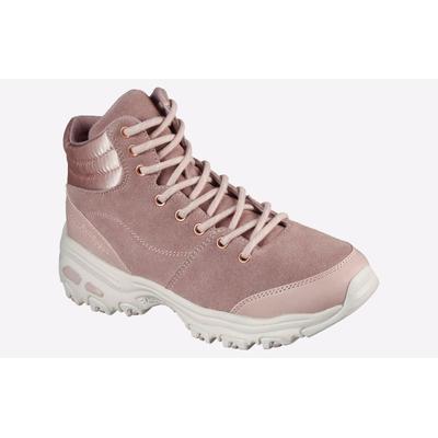 Skechers D'Lites Leder Damen Stiefeletten In Zartrosa