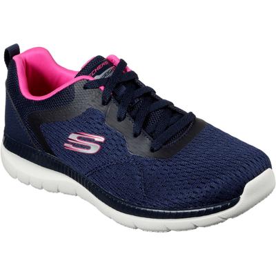 Skechers Bountiful Quick Path Damen-Turnschuhe In Marineblau/Heißrosa