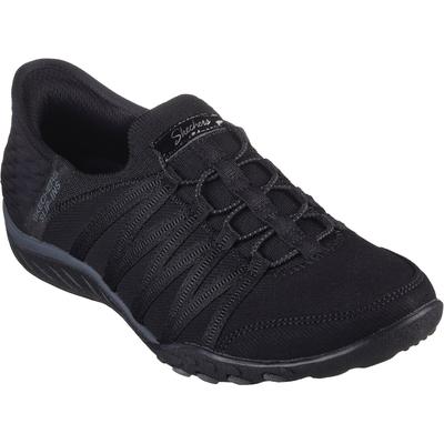 Skechers Breathe-Easy - Roll-With-Me Textile Damen-Sneaker In Schwarz