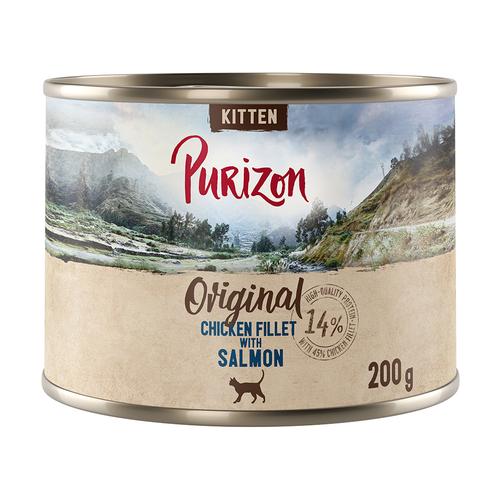 12x 200g Purizon Kitten: Hühnerfilet mit Lachs getreidefreies Katzen Nassfutter