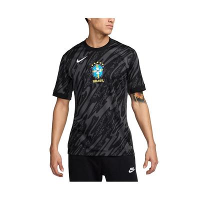 Anthracite Brazil National Team 2024 Goalkeeper Replica Stadium Jersey - Black - Nike T-Shirts