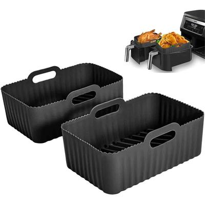 Silikonform für Heißluftfritteuse – 2Pcs Airfryer Zubehör, Silikoneinsatz für Dual Zone