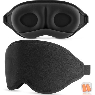 3D Schlafmaske für Seitenschläfer – 2024 Upgrade, Lichtblockierend, Verstellbares Gummiband, Image