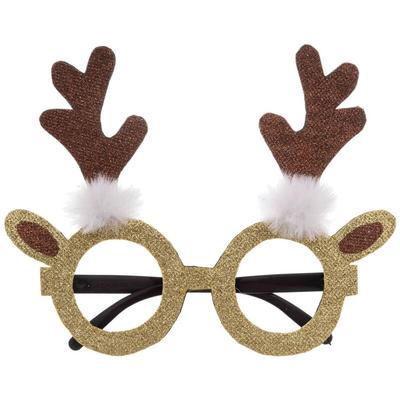 Brille Goldenes Rentier Glitzer - Feeric lights & christmas