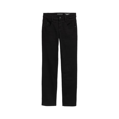 TOM TAILOR Damen Alexa Straight Jeans, schwarz, Uni, Gr. 27/30