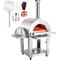 Forno per pizza a doppio combustibile per uso esterno, Forno per pizza portatile da 22