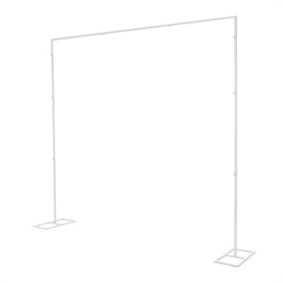 TEMU Wedding Backdrop Stand Birthday Flower Stand Rectangle Arch Frame Home .4*2.4m White Image