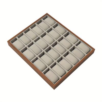 TEMU Grey Watch Stand Display Storage Case Holiday Gift, For Personal Use, Store Displays, And Home Decor, Watch Box Organizer For Men And Women Image