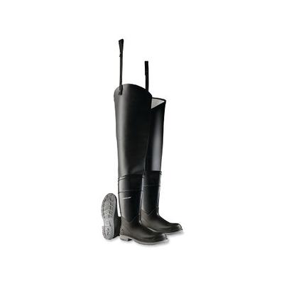 Dunlop Protective Footwear Hip Waders, Steel Toe, Men's 9, 32 in Inseam, Polyblend/PVC, Black (868-860560009)