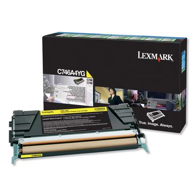 Lexmark C746A4YG C746A1YG Return Program Toner, 7000 Page-Yield, Yellow, TAA Compliant