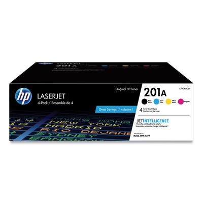 HP 201A, (CF400AQ1) 4-Pack Black/Cyan/Magenta/Yellow Original LaserJet Toner Cartridges - Pack of 4