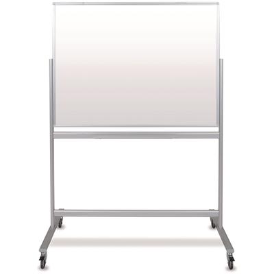 Luxor Mobile Magnetic Glass Dry Erase Board, 48