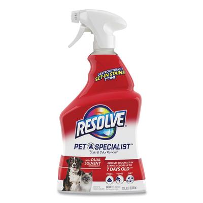 Resolve 99850CT Pet Specialist Stain and Odor Remover, Citrus, 32 oz Trigger Spray Bottle, 12/Carton - Case of 12