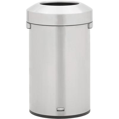 Rubbermaid 2147583 Refine Waste Container - 16 gal Capacity, Round - Ergonomic Handle, Non-skid, Fingerprint Resistant, Durable - 26.3", x 15.9" Width
