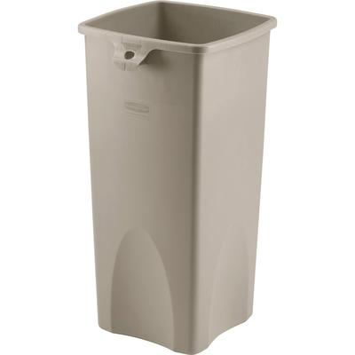 Rubbermaid FG356988BEIG Untouchable Square Container, 23 gal Capacity, Square, Durable, Crack Resistant, 30.9", x 15.5" x 16.5" Depth, Plastic, Beige,
