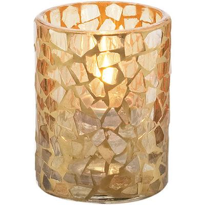 Sterno 80202 Morocco Tealight Flameless Candle Holder, Light Gold - Case of 6