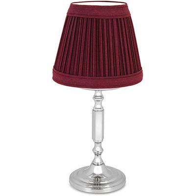 Sterno 80422 La Rue Silver Lamp with Marlowe Shade, Wine - Case of 6